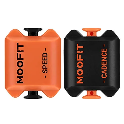 moofit Sensore di Velocità di Cadenza per Biciclette con Bluetooth & ANT+ Impermeabile Sensore di Velocit e Cadenza per Bici per Zwift Rouvy Openrider Endomondo per iOS, Android