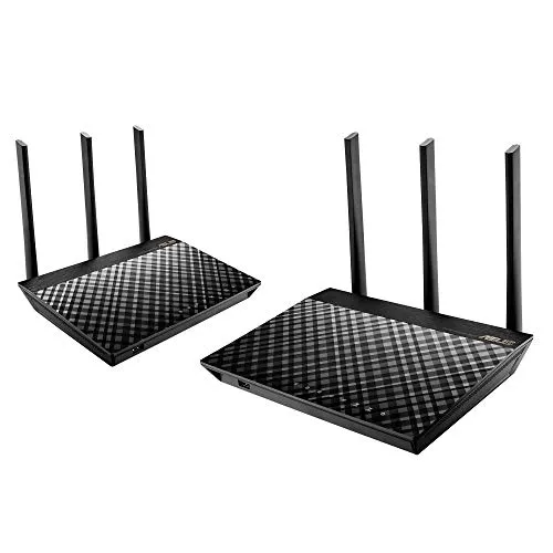 Asus RT-AC67U 2x PACK AiMesh AC1900 WiFi System, Gigabit Dual-Band Router, AiMesh ready, 5 porte Gigabit, AiProtection by Trendmicro