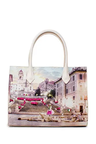YNOT BORSA DONNA yesbag shopping bag large PinkRome L-376 .PiRo