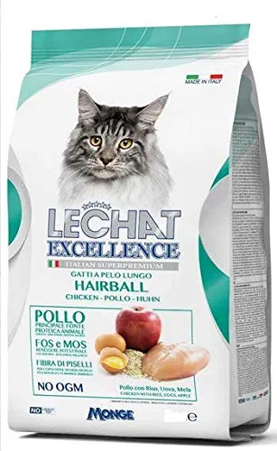Monge CROCCANTINI 1,5 kg. Adult LECHAT Excellence Hairball Cibo Secco per Gatti