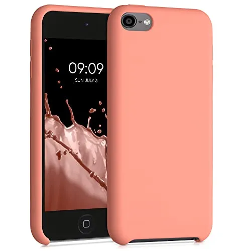 kwmobile Back-Cover Compatibile con Apple iPod Touch 6G / 7G (6a e 7a Generazione) Back Cover Soft Case gommata in Morbido Silicone TPU - Corallo