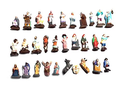Generico ricevi 30 pastori in Terracotta Alti 3 cm nativita gesu re Magi per PRESEPE San Gregorio ARMENO Artigianali nonn