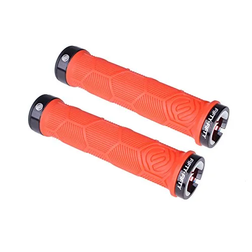 FIFTY-FIFTY - Manopole per Mountain Bike Dual Lock-On, Taglia Unica, Colore: Rosso