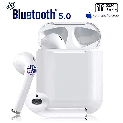 Auricolare Bluetooth 5.0, Cuffie Senza Fili, Cuffie in-Ear Smart Touch, Cuffie Sportive Impermeabili IPX7, Microfono per Chiamate HD, per Cuffie Apple AirPods PRO/Android/iPhone/Samsung/Huawei
