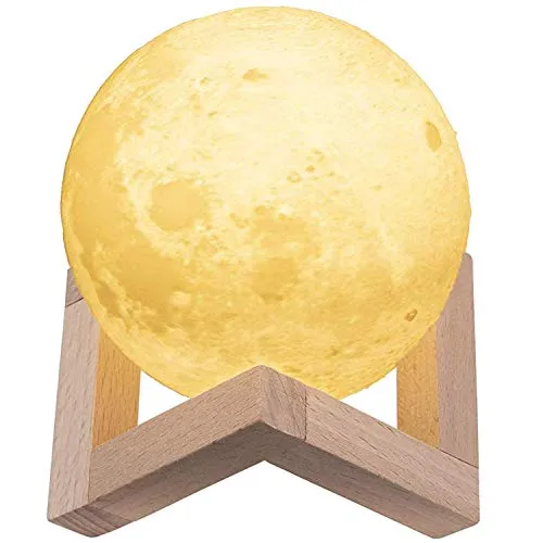 Lampada Luna TaoTronics Moon Lamp 8CM di Stampa 3D Per Casa Decorazione Soggiorno Buonumore Magica Regalo, [Classe Energetica A ++]