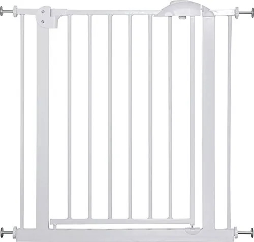 IB-Style - Cancello di sicurezza/Cancelletto securella MIKA | 75-175 cm | Auto-Close| 90° fissazione | metallo bianco | ampiezza 120-130 cm
