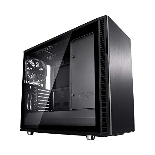 Fractal Design Define R6 USB-C - Mid Tower Computer Case - ATX - Optimized For High Airflow And Silent Computing with ModuVent Technology - Modular interior - Water-cooling ready - Blackout TG