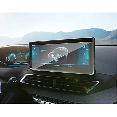 SXCY Pellicola Protettiva Schermo per Peugeot 3008 5008 2021-2023, 10" GPS Navigatore Display Protezione Schermo in Vetro Temperato, 9H Durezza/Antigraffio/Anti Impronta Peugeot 3008 Accessori