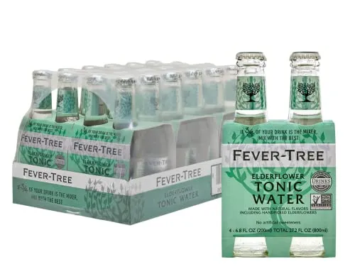 Fever-Tree Tonic Water, Elderflower, 6.8 Ounce (Pack of 24) by Fever-Tree