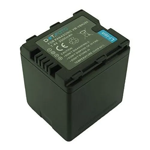 Dot.Foto Batteria Compatibile per Panasonic VW-VBN260, VW-VBN260E-K - 7.4v / 2500mAh - Garanzia: 24 Mesi [Vedere la descrizione per la compatibilità]