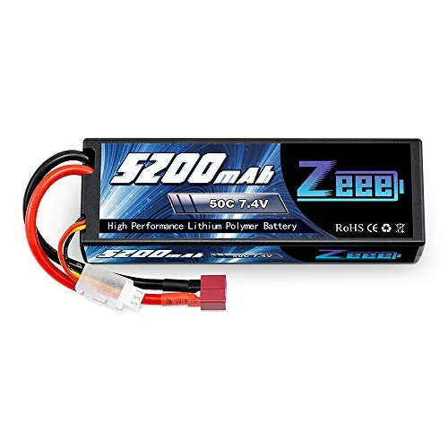 Zeee 2S Lipo Batteria 7.4V 50C 5200mAh Batteria RC con Deans T Plug per RC Evader BX Auto Car Truck Truggy RC Hobby