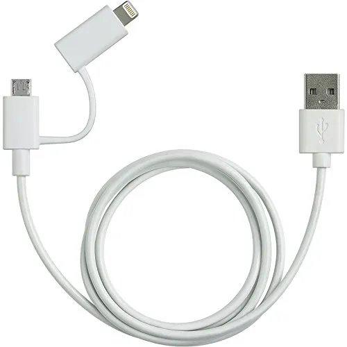 BTicino S2616D Connettore all in One, Micro USB e Lighting Certificato Apple, Bianco