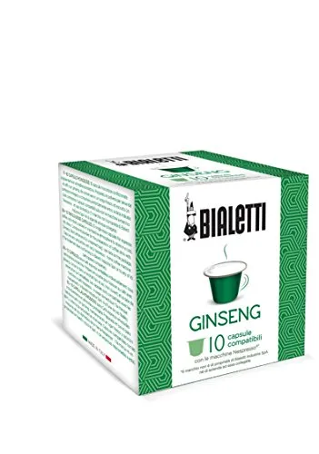 Bialetti Compatibili Nespresso Ginseng, 9 Confezioni da 10 capsule (90 Capsule)