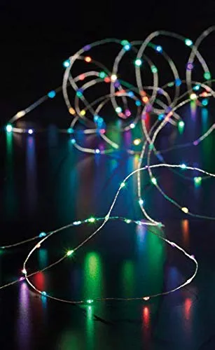 Luci di Natale piccole lineari da 300 Led, Filo da 15 mt con Microled, Lucine per Abbobbi Decorazioni Albero di Natale, EDG (Multicolor)