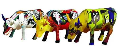 COW PARADE  © Set di 3 collettori Mucche CowParade - Artpack Picowsso - 3 Mini vacche Tema Picasso 10x6 cm - # 46602