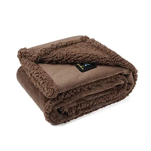 Coperta Impermeabile per per Cani, Gatti, Animali, Soffice a Doppio Strato Caffè S (71*100cm)