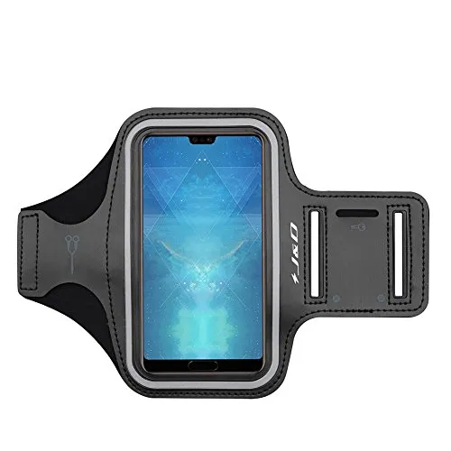 J&D Compatibile per Fascia da Braccio Sportiva per Huawei P20 / Huawei Nova 5T, Bracciale con Portachiavi Slot, Connessione Auricolare - [Non per Huawei P20 Pro/P20 Lite]