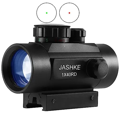 JASHKE Portata del Fucile Softair Punto Rosso 1x40 Red Dot Sight per Binario da 11mm/20mm includere Supporto e Coperchio