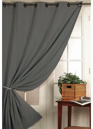 Homemaison Tenda 100% OCCULTANT ignifugé M1 Non Fuoco Grigio, Poliestere, 180 x 140 cm