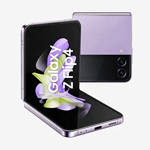 Samsung Galaxy Z Flip4 Smartphone 5G, Sim Free Android Telefono Pieghevole 128GB, Display Display Dynamic AMOLED 2X 6.7”/Super AMOLED 1.9”1,2 Bora Purple 2022 [Versione Italiana]