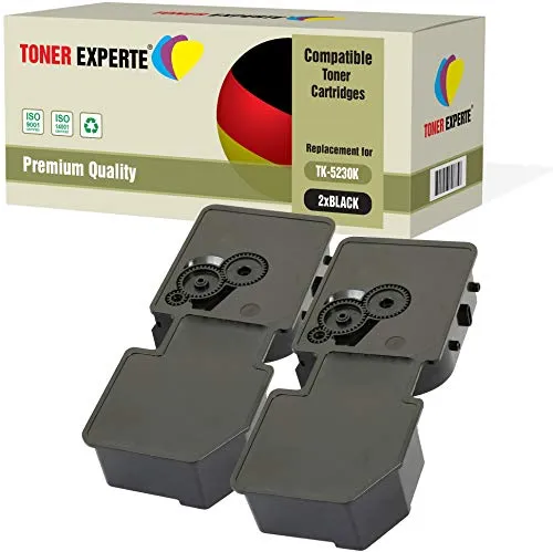 Kit 2 TONER EXPERTE® TK-5230K 1T02R90NL0 Nero Toner compatibili per Kyocera ECOSYS P5021CDN, P5021CDW, M5521CDN, M5521CDW