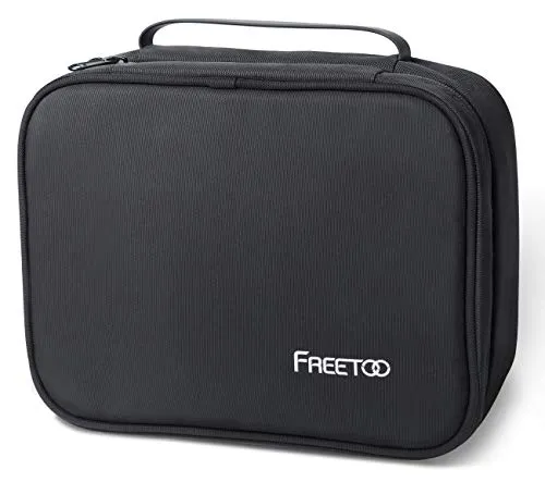 FREETOO Beauty Case da Appendere Borsa da viaggio 6 scomparti Kit da viaggio portatile impermeabile con gancio in metallo per uomo e donna