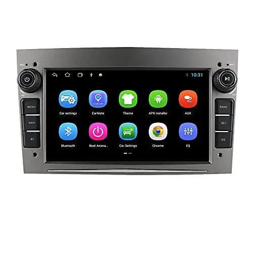 Android Autoradio Bluetooth per Opel Astra H Corsa C Zafira Corsa D Meriva Vivaro GPS Navi Bluetooth USB SD WiFi Ingresso telecamera posteriore Mirrorlink Controllo al volante DAB + DVR Grigio