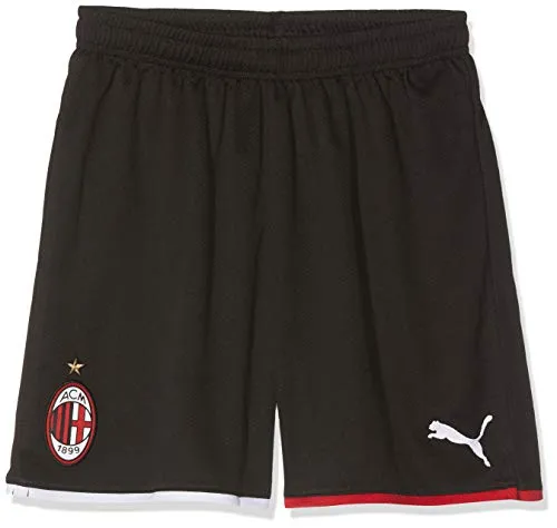 Puma, AC Milan Away Replica Stagione 2019/20 Pantaloncini, Unisex Bambini, Black/Tango Red, 128