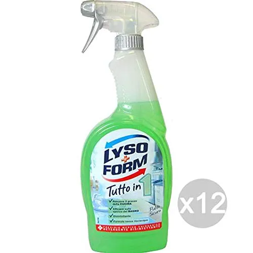 Lysoform Set 12 Spray Ml 750 Tutto in 1 Detergente/Dis Detersivi E Pulizia della Casa