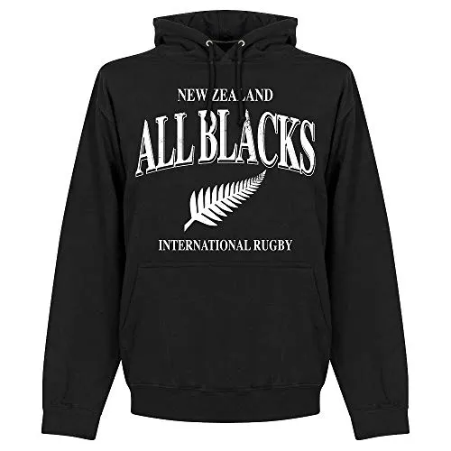 Retake - Felpa con cappuccio da rugby New Zealand All Blacks, colore: Nero, Uomo, Cruz V2 Fresh Foam, Small