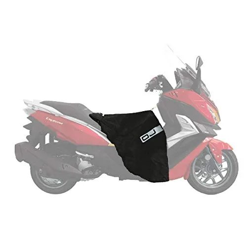 C003 COPRIGAMBE PARANNANZA OJ MAXI FAST COMPATIBILE CON SUZUKI BURGMAN 650 EXECUTIVE ABS 2009 IMPERMEABILE ANTIVENTO NERO