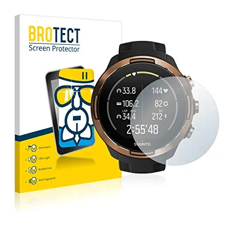 brotect Pellicola Protettiva Vetro Compatibile con Suunto 9 Baro Schermo Protezione Durezza 9H, Anti-Impronte, AirGlass