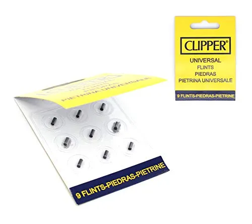 Clipper X, pietrine universali, Adatte a Tutti Gli accendini, Inclusi Gli Zippo, Confezione da 18