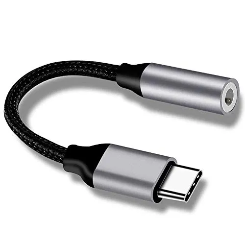 EasyULT Adattatore USB C a Jack 3.5 mm, Adattatore USB Type-C Connettore Jack da 3,5mm per Cuffie Stereo Cavo Audio, con DAC Chipset, per Huawei Mate 10 PRO P30 PRO P20 20 PRO, Galaxy S20