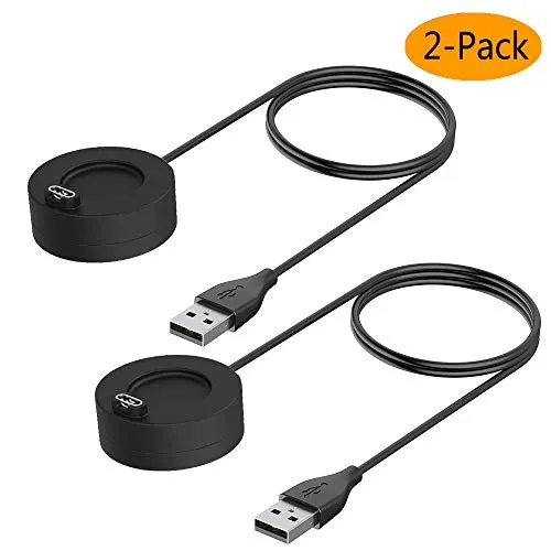 Hianjoo [2 Packs Cavo di Ricarica USB Compatibile per Garmin Vivoactive 3/Fenix 5/5X, Ricambio Accessori Cavo Compatibile con Garmin Vivoactive 3/Fenix 5/5X, 39in/100cm - Nero