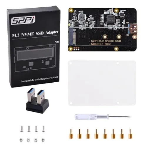 GeeekPi M.2 NVME SSD Adapter Board for Raspberry Pi 4 Model B 1GB /2GB /4GB /8GB