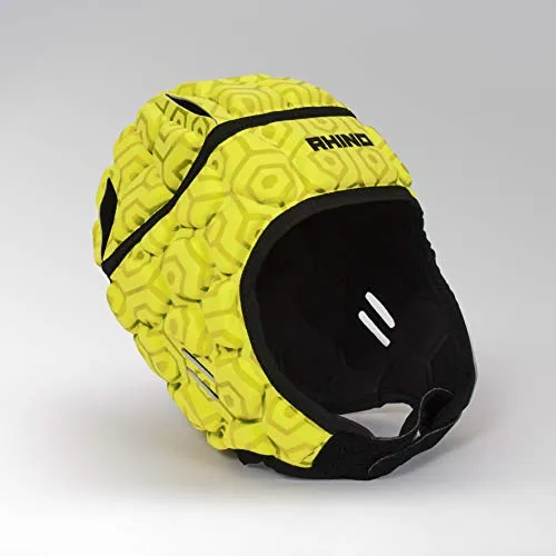 Rhino Unisex Youth PRO Head Guard caschetto, Giallo Fluo, My