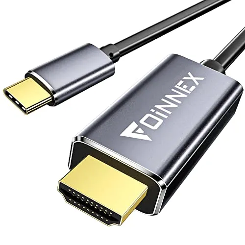 Cavo USB C a HDMI 4K 30Hz, Cavi USBC Tipo C a HDMI, Cable USB C 3.1 Thunderbolt 3/4 to HDMI Compatibile con MacBook Pro/Air, iMac, S21, XPS, iPad Pro, Galaxy S20 S10, Surface, Dell, HP, 1M/3.3FT