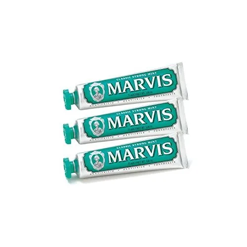 Marvis Classic Strong Mint Toothpaste Triple Pack (3 x 75ml) by Marvis