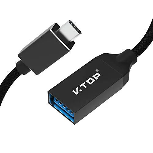 VTOP Cavo OTG USB-C On -The-Go - Tipo-C Adattatore USB Maschio a USB 3.0 5gbps Connettore Femmina per MacBook, Notebook, USB C Phone con OTG Funzione