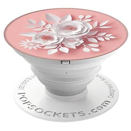 PopSockets PopGrip - Supporto e Impugnatura [No Intercambiabile] per Telefoni Cellulari e Tablet - Paper Flowers