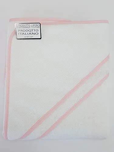 accappatoio a tingolo tela aida 100% cotone (rosa)
