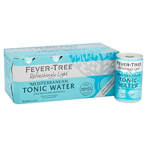 Fever Tree Refreshingly Light Mediterranean Tonic Water, 8 x 150 ml