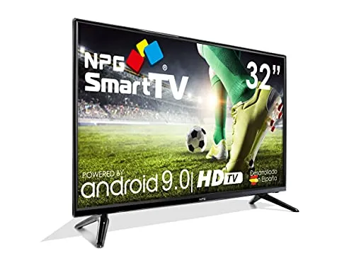 NPG 430L32H 2021-32” HD Smart TV Android 9.0, Procesador Quad Core, WiFi, DVB-T2/C, PVR, Screen Mirroning, Multilenguaje