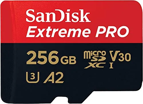 SanDisk 256GB Extreme PRO scheda microSDXC + adattatore SD + RescuePro Deluxe, fino a 200 MB/s, con prestazioni app A2 UHS-I Class 10 U3 V30