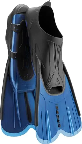 Cressi Agua Short Fins, Pinne Corte Leggere e Reattive per Nuoto/Snorkeling Unisex, Blu/Azzurro, 37/38