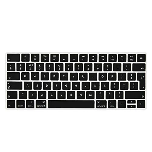 i-Buy Protezione per Tastiera Compatibile con Apple Magic Wireless, Ultrasottile Keyboard Protector Protective Skin, Tastiera Cover in Silicone [Layout Inglese UE]-Nero