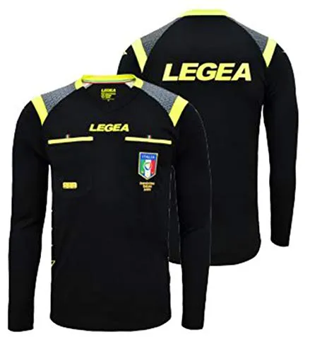 Legea gara, Maglia Ufficiale Figc Aia ML stagione 2019/2020, 2XL Uomo, Nero 2