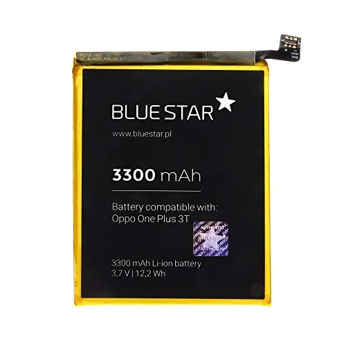 Blue Star Premium - Batteria da 3300mAh Li-Ion de Capacità Carica Veloce 2.0 Compatibile Con il Oneplus 3T / One Plus 3T