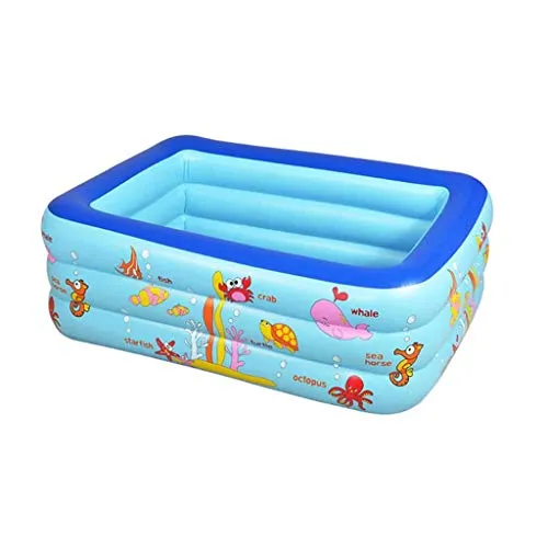 Hexiao Piscina Gonfiabile, Stampa di picchiettio del PVC del Modello Grande Piscina Uso Toddlers Bambini Famiglia Esterna Giardino-blue-180times; 140times; 60cm (1-3Peoples) xiao1230